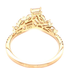 Load image into Gallery viewer, Marquise Round and Baguette Diamond Shadow Band Ring - CaleesiDesigns
