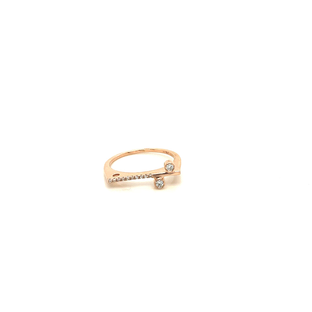 Flat Bezel Diamond Ring