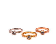Load image into Gallery viewer, 14k Rose Gold Bezel Foil ring - CaleesiDesigns
