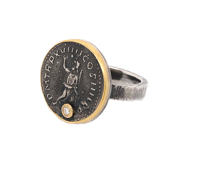 Sold at Auction: BVLGARI, YELLOW GOLD AND ANCIENT COIN RING