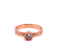 Load image into Gallery viewer, 14k Rose Gold Bezel Foil ring - CaleesiDesigns
